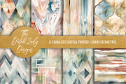Seamless Boho Geometric Patterns, a Pattern Graphic by The Dutch Lady Designs (Thumbnail 1 of 5)