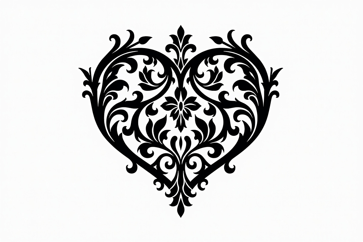 Vintage Heart Vector Design, an Illustration by Creativeshirt (Photo 3 of 21)