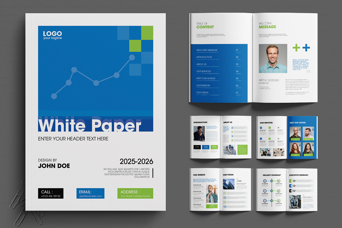 Corporate White Paper Brochure, a Brochure Template by MightyDesign (Photo 1 of 6)