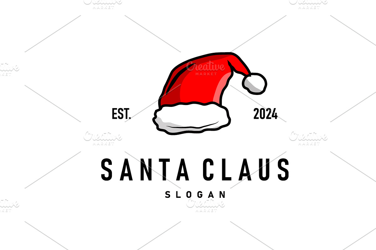 santa hat logo christmas celebration, a Branding & Logo Template by Maylianaw28
