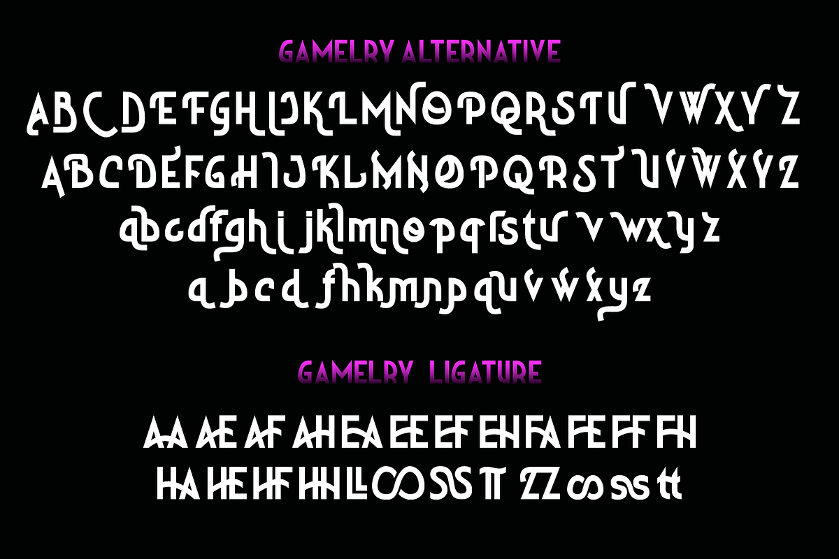 Gamelry Modern Deco, a Sans Serif Font by madeDeduk (Photo 9 of 10)