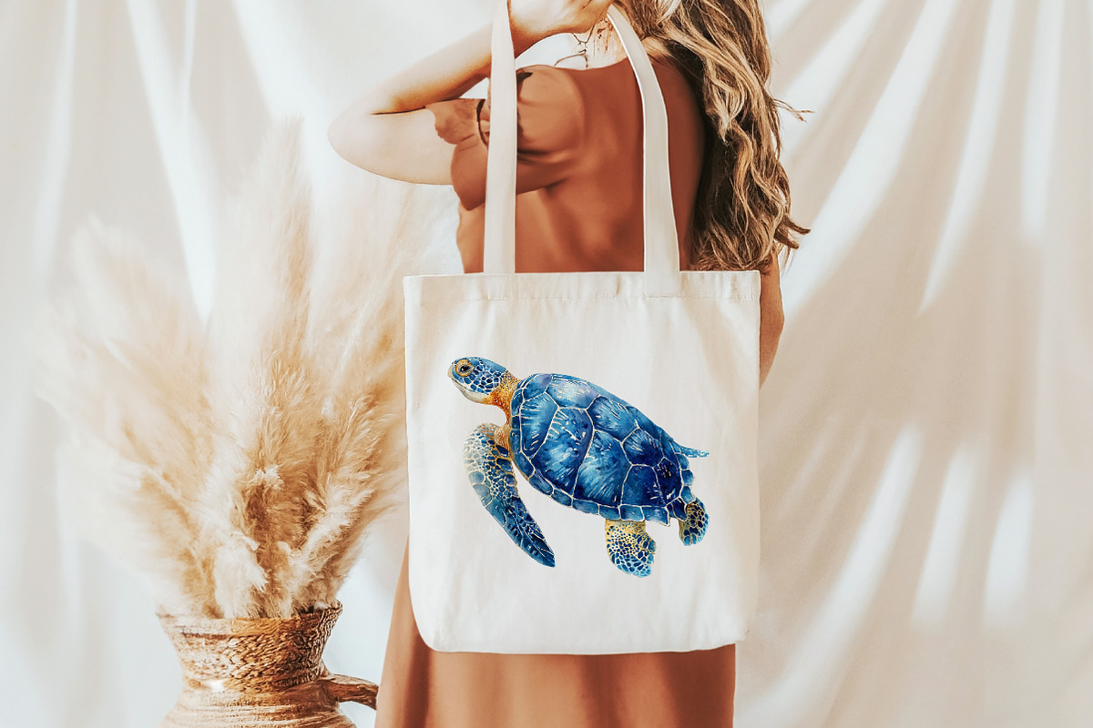 watercolor sea turtle clipart, an Illustration by Designworld (Photo 8 of 8)