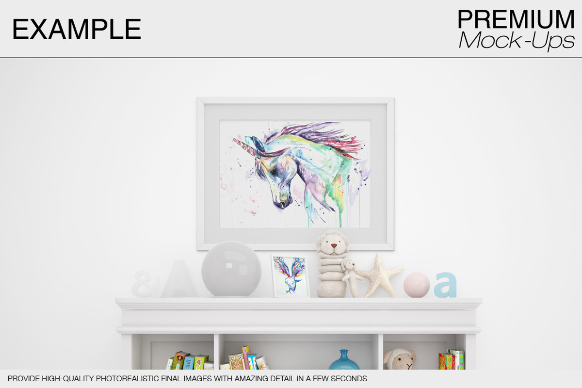 Nursery Wallpaper & Frames Mockups, a Product Mockup by mock-ups (Photo 10 of 23)