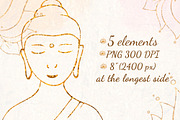 Gold Meditation clipart, an Object Graphic by SweetRenieDesigns (Thumbnail 2 of 4)
