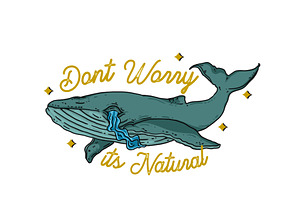 Natural Whale Vintage Tee Shirt