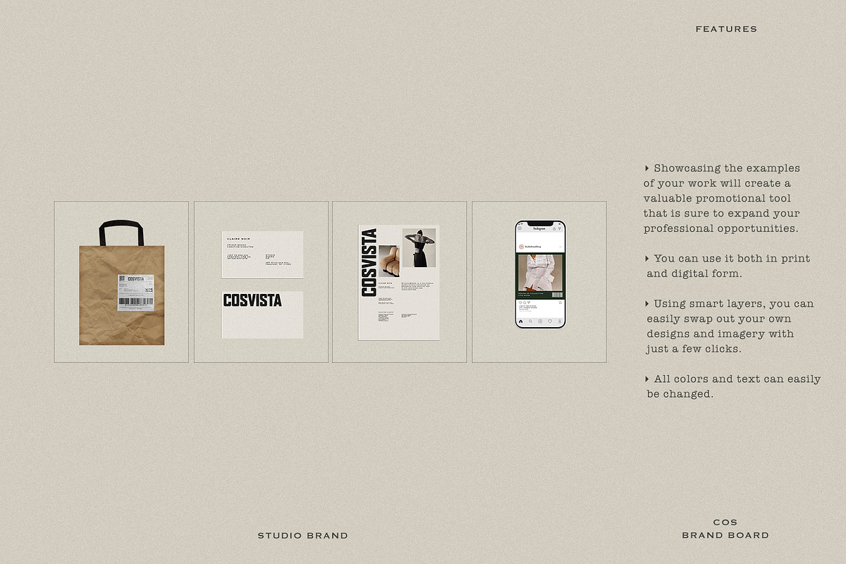 COS | Brand Board | Canva & InDesign, a Magazine Template by Studio Brand