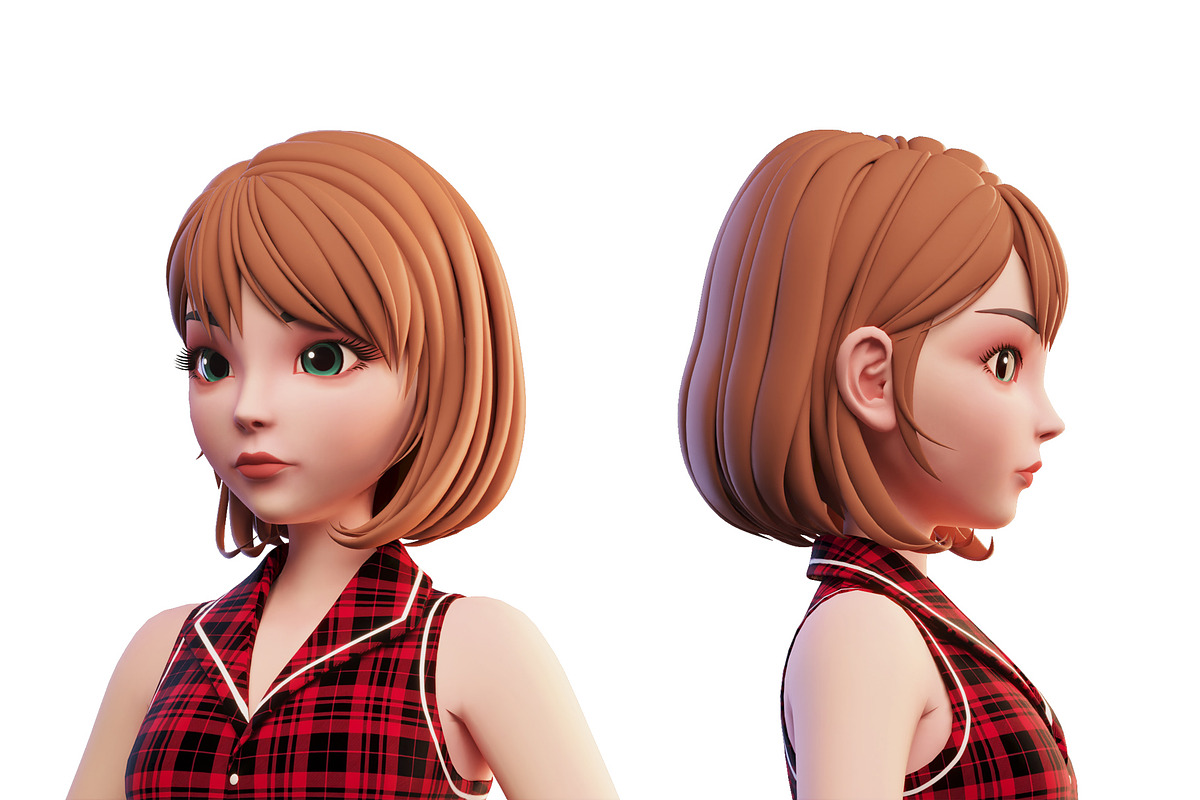 3D Stylized Girl_SG3FC, a Characters & Person 3D Model by LomellRueca (Photo 2 of 23)
