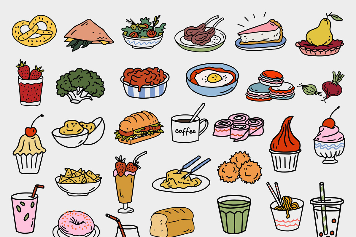 Food Mood: 160 Tasty Doodles, a Food Illustration by Veyla (Photo 5 of 14)