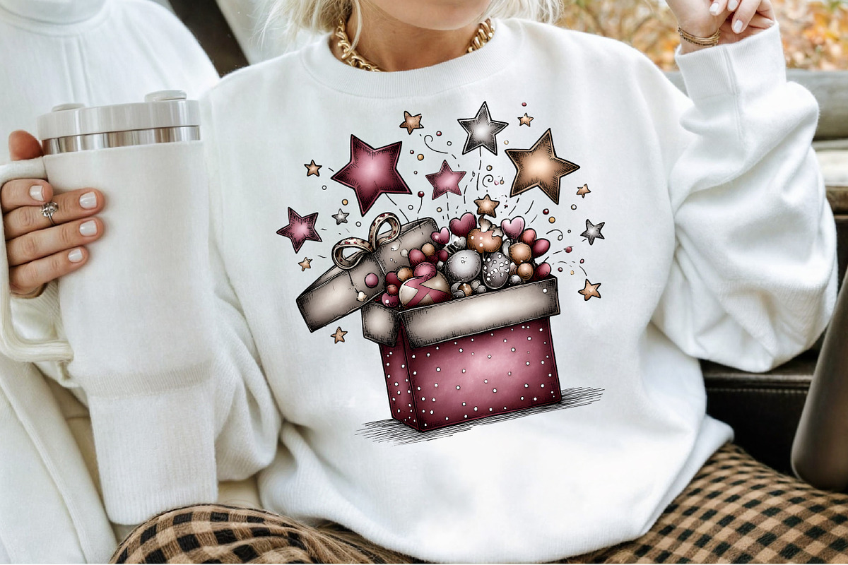 Whimsical Christmas Gift Box Clipart, an Illustration by Sublimation Artist (Photo 4 of 6)