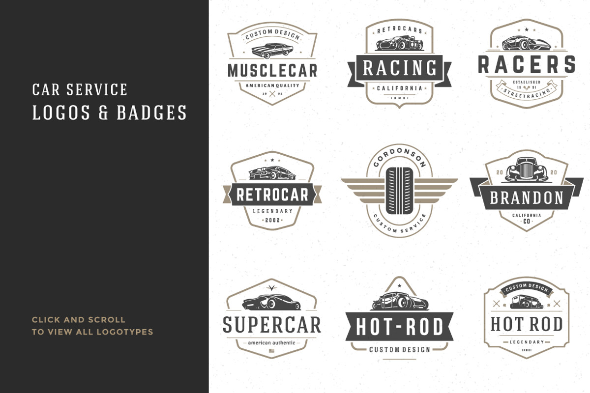 Car Garage Badges & Logos, a Branding & Logo Template by Vasya Kobelev (Photo 4 of 19)