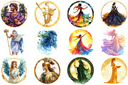 Greek Gods clipart set, an Illustration by Craft Nest (Thumbnail 2 of 5)