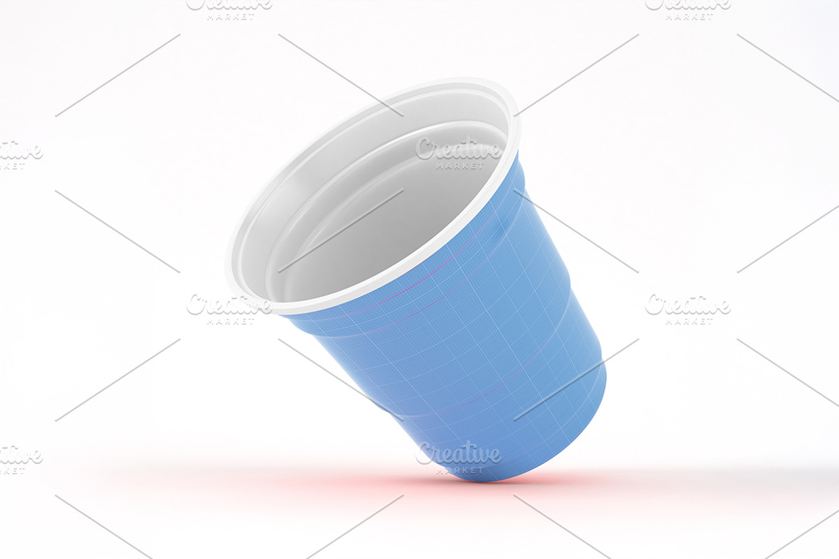 Plastic Cup Mockup, a Cups & Container Mockup by Qaleb Studio