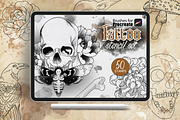 Procreate - Tattoo Basic Stencil Set, a Brush Add-On by DiBrush Studio (Thumbnail 1 of 8)