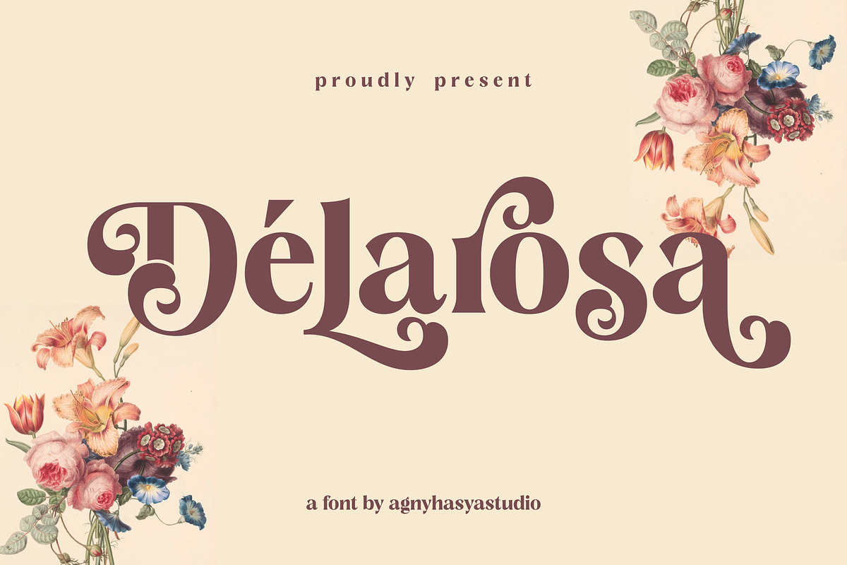 Delarosa - A Decorative Serif, a Serif Font by agnyhasyastudio (Photo 2 of 17)