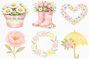 Pastel Spring Clipart PNG, an Illustration by Craft Nest (Thumbnail 3 of 6)