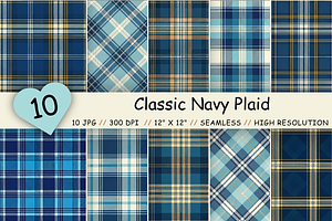 Blue Tartan Seamless Pattern, a Pattern Graphic by FloridPrintables