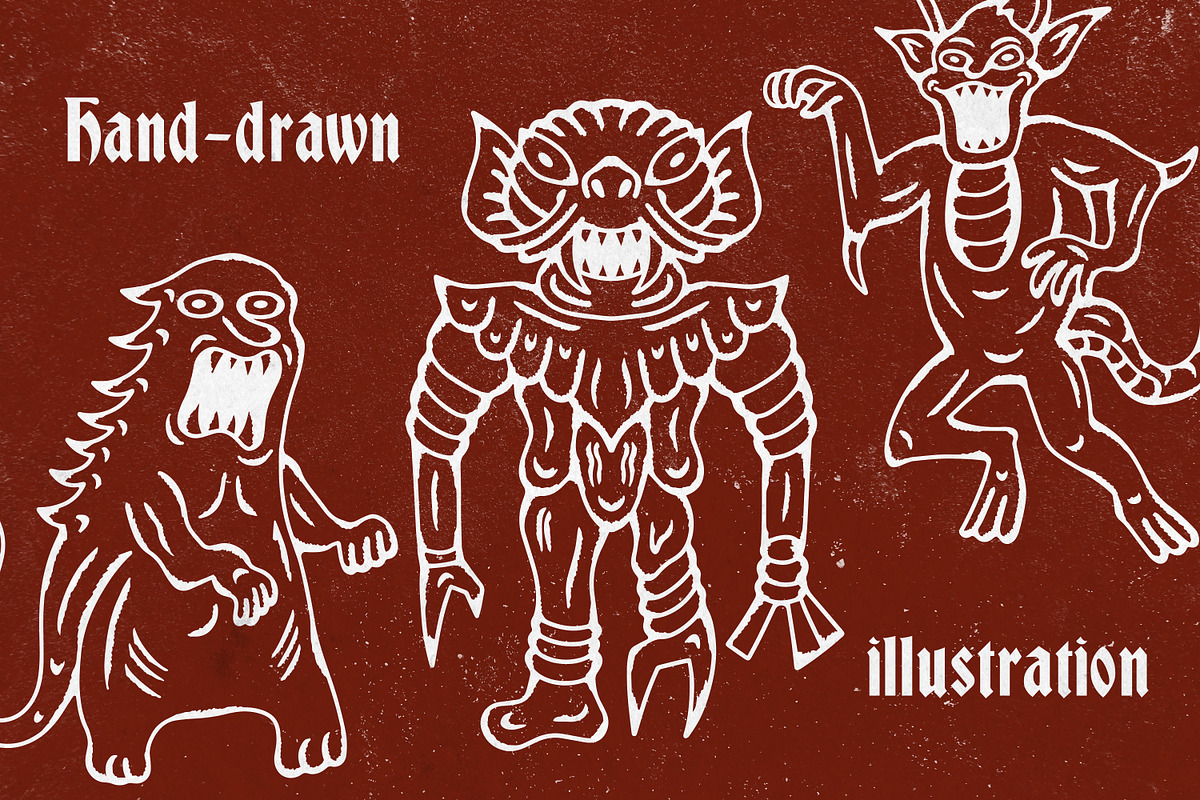 Medieval Monsters Vol 2, a Decorative Illustration by Tekuni (Photo 3 of 14)