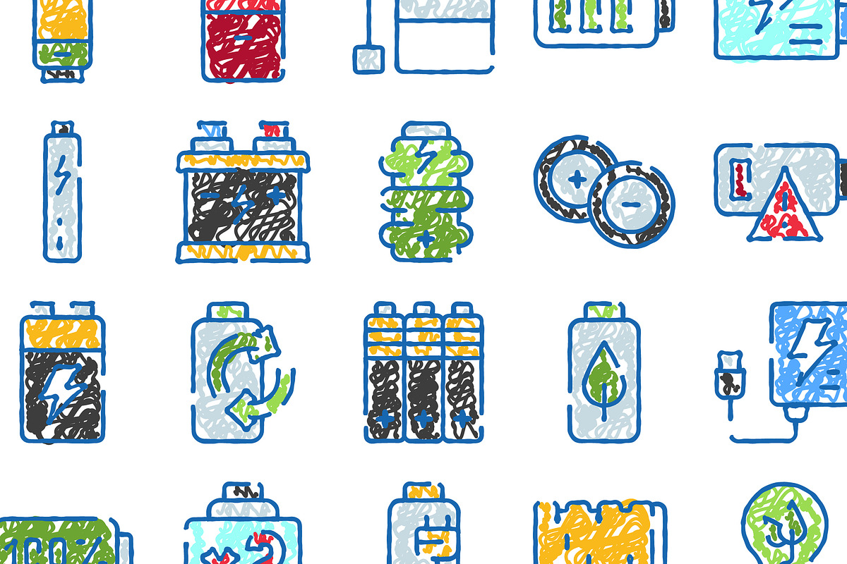 Hand drawn doodle battery and energy, an Object Graphic by pikepicture (Photo 3 of 3)