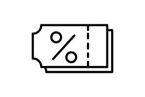 Coupon Line Icon, an Icon by Pexelpy