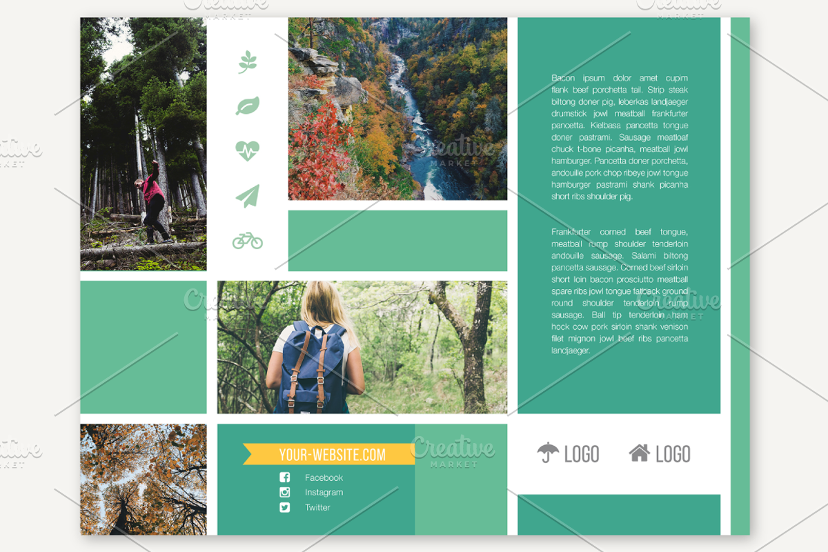 Bi-Fold Brochure Template, a Templates & Theme by Joanna Haecker (Photo 4 of 4)