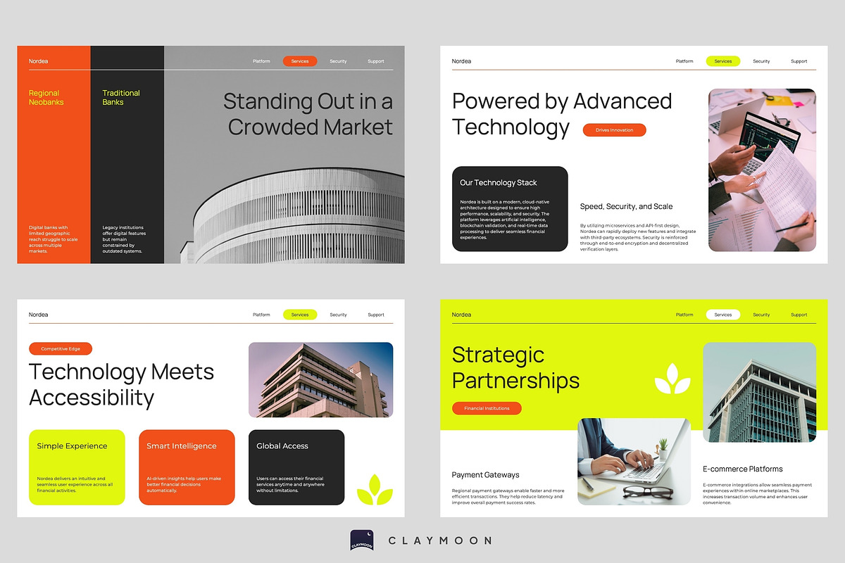 Fintech Bank Pitch Deck, a Presentation Template by Claymoon Lab (Photo 5 of 7)