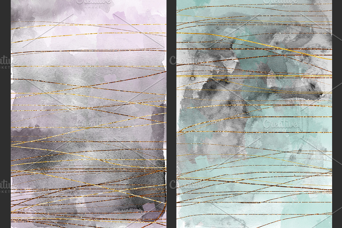 Golden Thread Pastel Watercolors, a Texture Graphic by M. by mprintly (Photo 2 of 6)