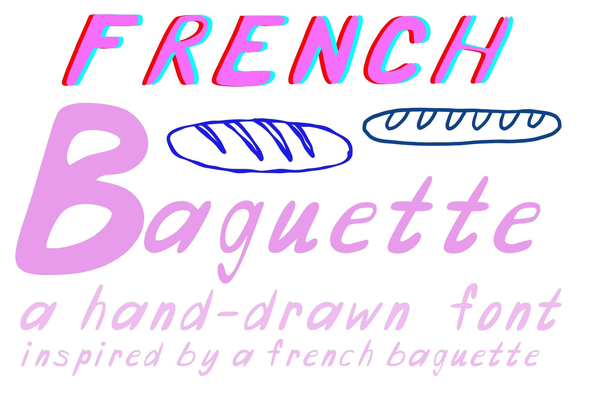 French Baguette Aesthetic Font, a Handwritten Font by Eryn Rose Design (Photo 7 of 7)