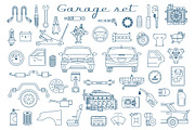 Garage set. Vector icons car parts., an Object Illustration by WINS Doodle shop (Thumbnail 2 of 4)