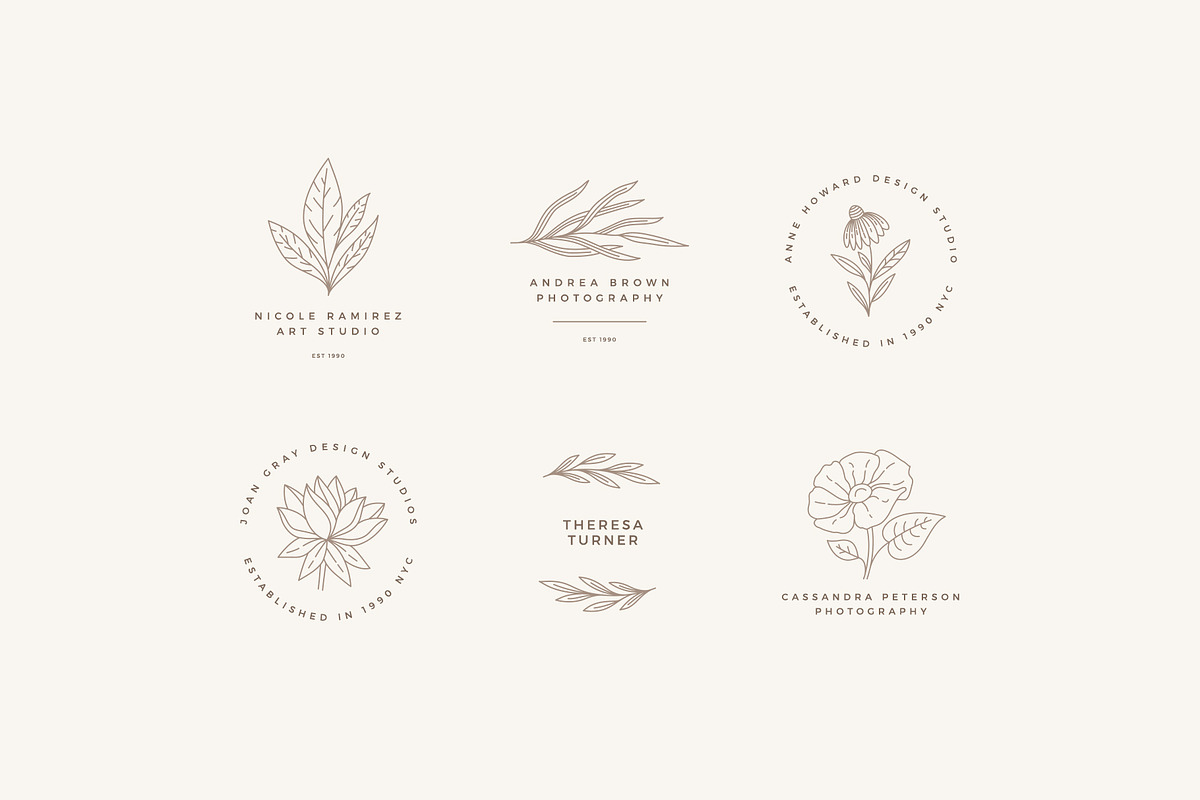 100 Floral Logo Templates, a Branding & Logo Template by AlienValley (Photo 4 of 9)
