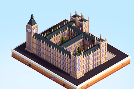 Cartoon Low Poly Big Ben Landmark, an Architecture 3D Model by Anton Moek