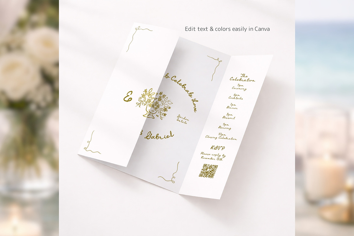 HandDrawn Gatefold Invite bd001, an Invitation Template by TyphoonStudio (Photo 6 of 10)
