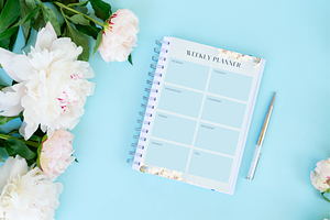 Blue Floral Weekly Planner