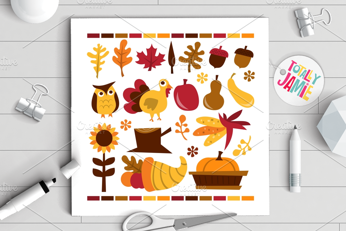 Retro Fall Harvest, an Illustration by totallyjamie