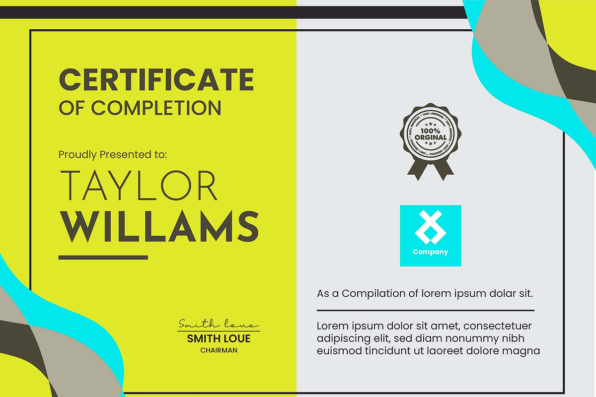 Creative Achievement Certificate, a Stationery Template by MRI STUDIO (Photo 3 of 11)