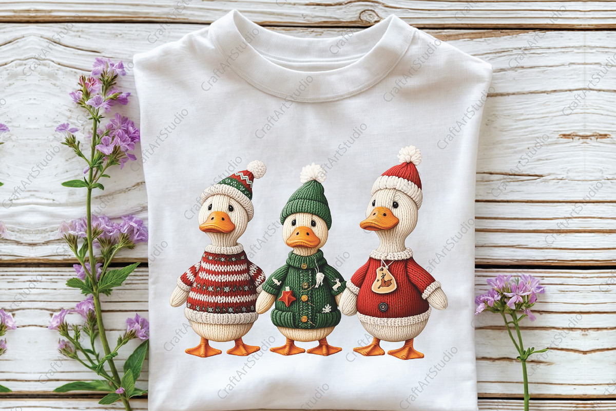 Crochet Christmas Goose PNG, an Illustration by CraftArtStudio (Photo 2 of 4)