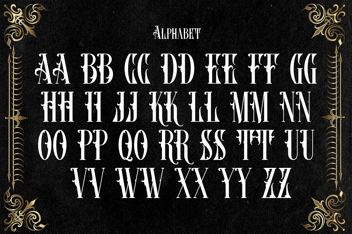Crystal Orchid Display Blackletter, a Blackletter Font by dansdesign (Photo 2 of 6)