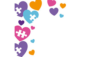 Hearts With Puzzle Pieces Icons