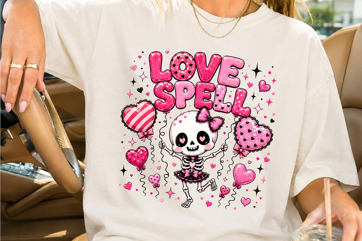Pink Skeleton Halloween PNG, a Seasonal Illustration by Creative Art (Photo 2 of 3)