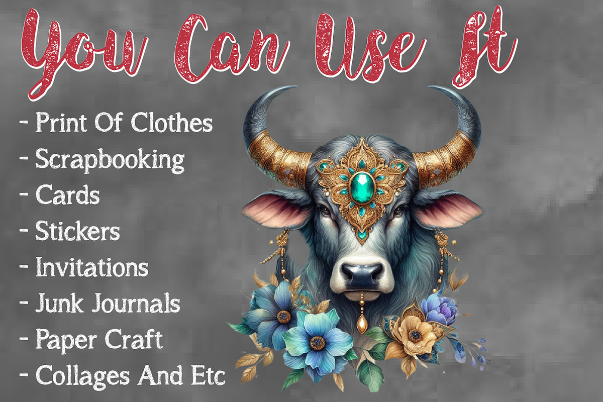 Watercolor Highland Cow PNG Clipart, a Seasonal Illustration by Craft Nest (Photo 3 of 6)