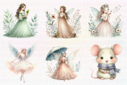 Fairy Girls Forest Animals Clipart, an Illustration by CreationArt (Thumbnail 5 of 5)