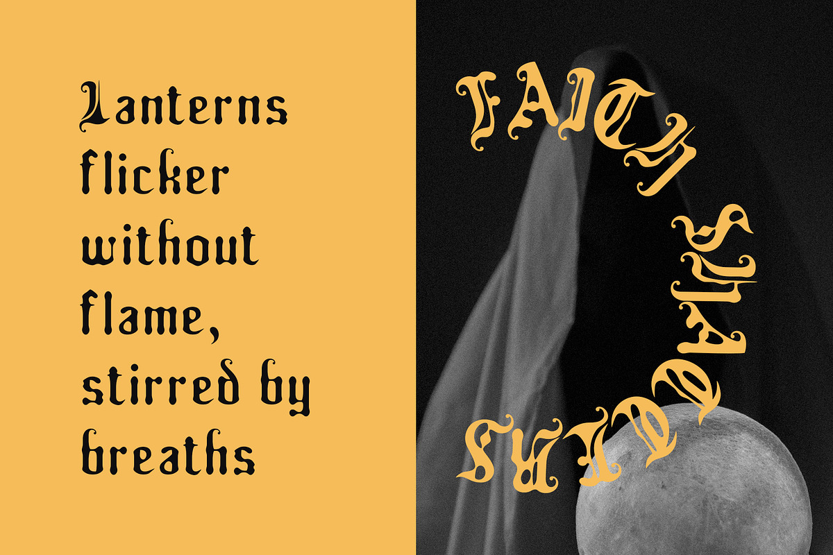 CS Bergamot Drawn, a Blackletter Font by Craft Supply Co. (Photo 4 of 8)