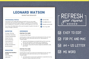 Modern RESUME Template CV - MS Word