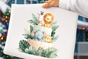 Cute Safari Animals Clipart, an Illustration by SinaCreation (Thumbnail 4 of 11)