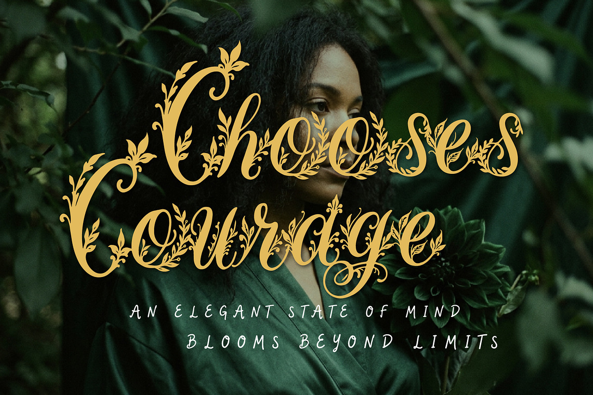 WynsteraQalis Decorative Floral font, a Script Font by HypeWorksCo (Photo 17 of 24)