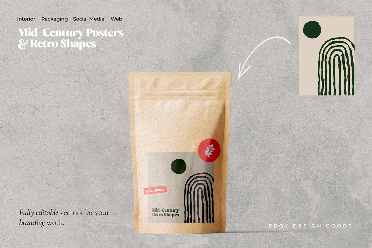 Mid-Century Posters & Retro Shapes 2, a Graphic by LEROY Design (Photo 6 of 10)