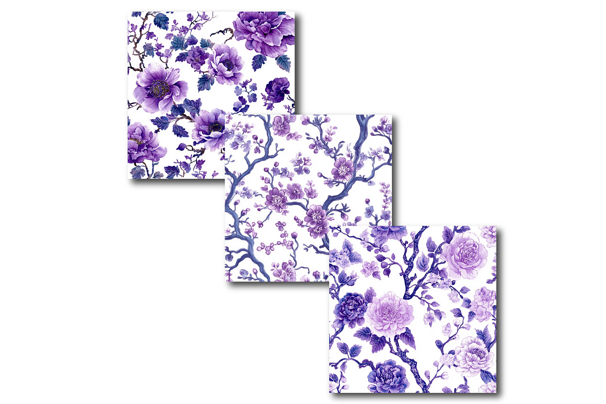 Toile Elegance Chinoiserie Floral, a Pattern Graphic by SinaCreation (Photo 2 of 4)