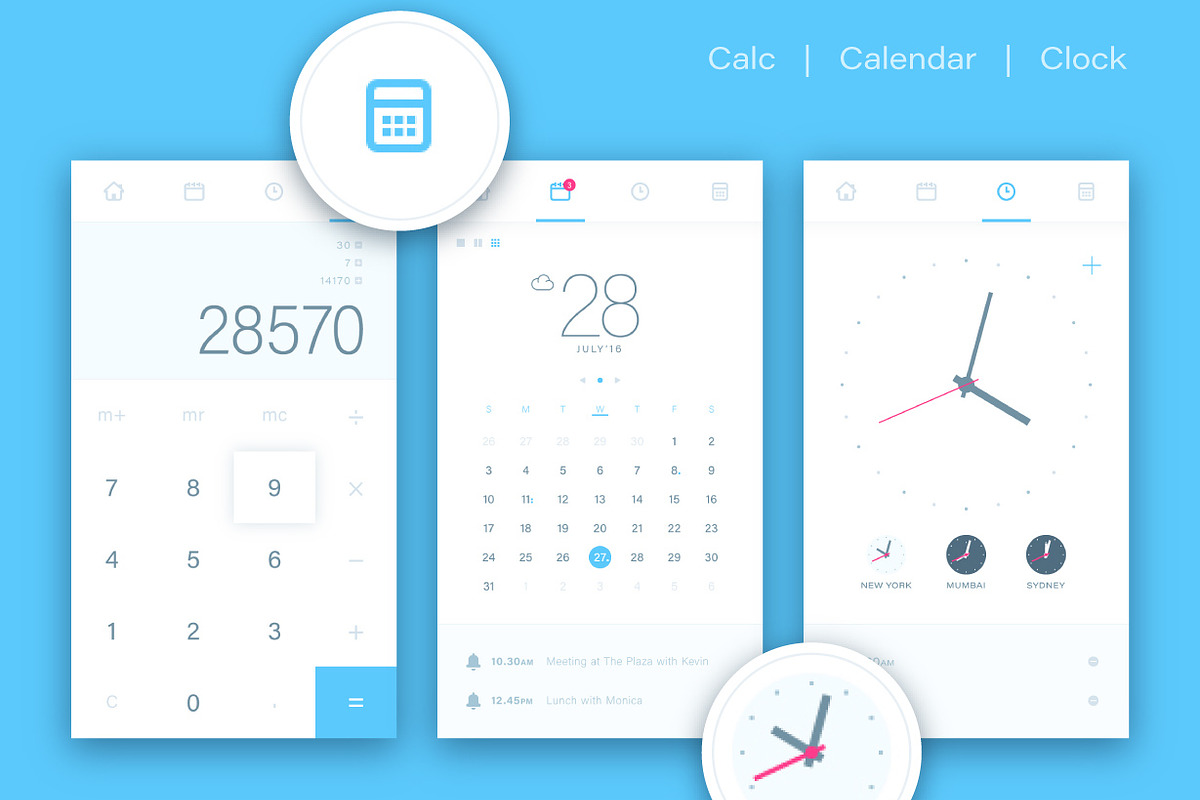 Flat UI Pack 1, an iPhone Mockup by Vectorminator (Photo 5 of 20)