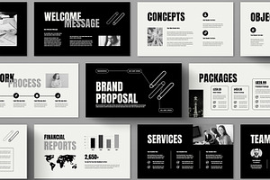 Brand Proposal Presentation Layout, a Presentation Template by ContestDesign