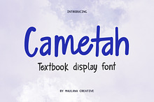 Cametah Textbook Display Font