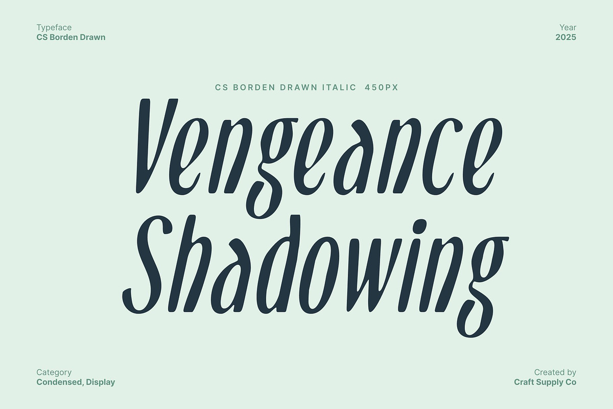 CS Borden Drawn, a Sans Serif Font by Craft Supply Co. (Photo 4 of 8)